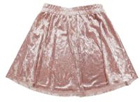 Světlerůžová sametová sukně H&M