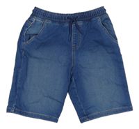 Modré riflové teplákové kraťasy Denim Co.
