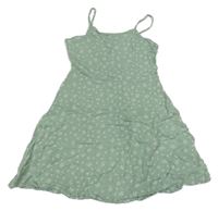 Zeleno-bílé květované šaty Primark