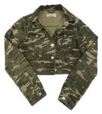Khaki army crop riflová bunda New Look