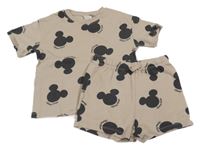Béžovo-černé pyžamo s Mickeym H&M