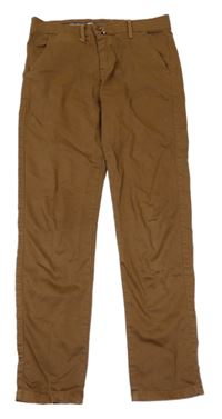 Hnědé plátěné chino kalhoty Tommy Hilfiger