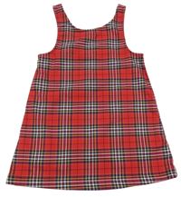 Červeno-béžovo-modré kostkované šaty H&M