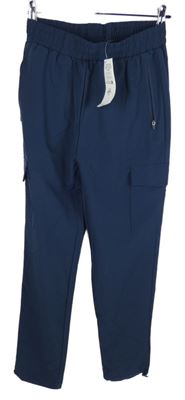 Nové - Pánské tmavomodré šusťákové cargo kalhoty s kapsami Primark 