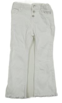 Bílé bootcut elastické rifle Zara
