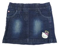 Tmavomodrá riflová elastická sukně s Hello Kitty Sanrio 