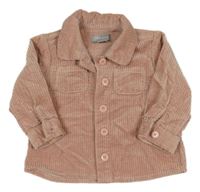 Růžová manšestrová košilová bunda Primark