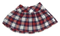 Červeno-bílo-modrá kostkovaná sukně H&M