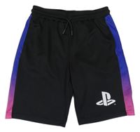 Černo-modré sportovní kraťasy s logem PlayStation Primark