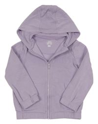 Lila propínací mikina s kapucí F&F