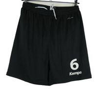 Pánské černé sportovní kraťasy s číslem Kempa 