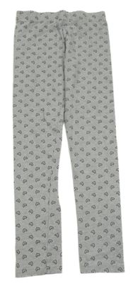 Šedé melírované legíny se srdíčky Primark