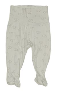 Bílé polodupky s mraky H&M