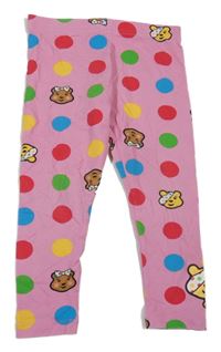 Růžové puntíkaté legíny s Pudseym a Blush George