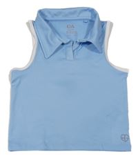 Světlemodrý sportovní polo crop top C&A