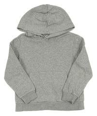 Světlešedá melírovaná mikina s kapucí H&M