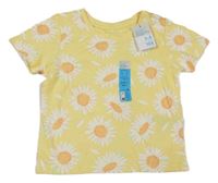 Nové - Žluté květované tričko Primark