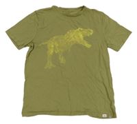 Khaki tričko s dinosaurem GAP