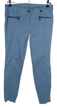Dámské světlemodré plátěné skinny kalhoty Luisa Cerano 