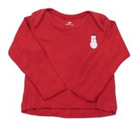 Červené triko se sněhulákem H&M