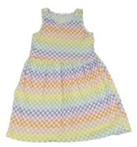 Bílo-barevné kostkované šaty H&M