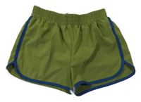 Khaki-modré sportovní kraťasy Amazon