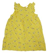 Žluté květované šaty H&M