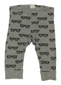 Šedé pyžamové kalhoty s brýlemi H&M