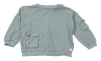 Světlekhakišedá žebrovaná oversize mikina F&F