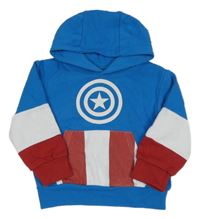 Modro-bílo-červená mikina s kapucí - Captain America Marvel