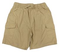Béžové plátěné cargo kraťasy Primark