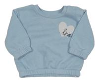 Světlemodrá mikina se srdcem Primark
