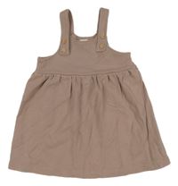Starorůžové žebrované teplákové laclové šaty C&A