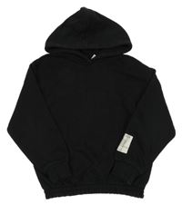 Černá mikina s nášivkou a kapucí ZARA