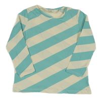 Světlemodro-bílé pruhované triko H&M