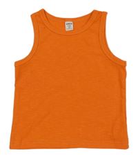 Oranžový žebrovaný top Shein
