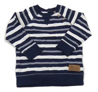 Tmavomodro-bílá pruhovaná mikina H&M
