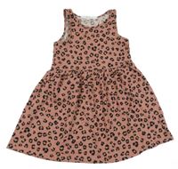Starorůžové vzorované bavlněné šaty H&M