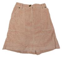 Starorůžová manšestrová sukně Tu