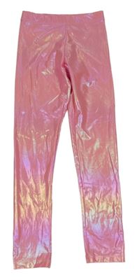 Růžové metalické legíny H&M