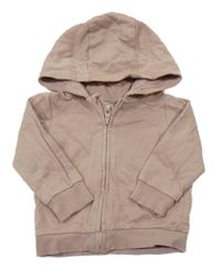 Béžová propínací mikina s kapucí H&M