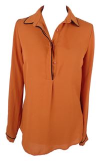 Dámská skořicová polo halenka Dorothy Perkins 
