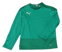 Zelené sportovní funkční triko s logem Puma