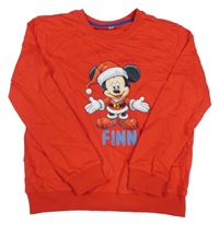 Červená mikina s Mickeym 
