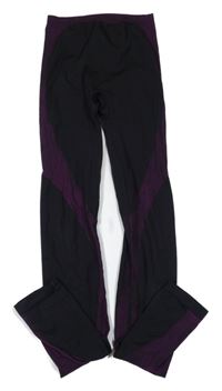 Černo-fuchsiové spodní legíny H&M