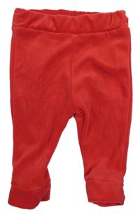 Červené sametové tepláky C&A