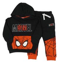 2set - Černo-červená mikina se Spider-manem a kapucí + tepláky George