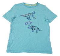 Svělemodré tričko s dinosaury S. Oliver 