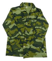 Khaki army propínací košilové triko