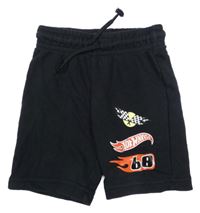 Černé teplákové kraťasy Hot Wheels 
